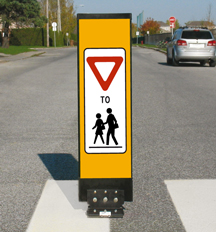 Pedestrian Crosswalk sign - Yellow