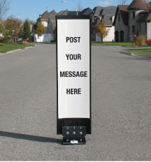 Flexible custom sign post