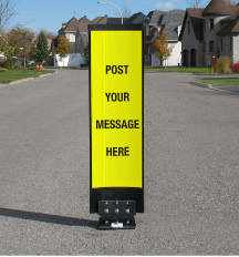 Flexible custom sign bollard