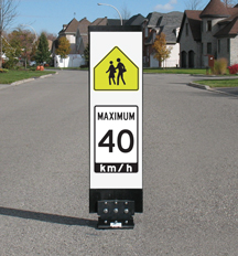 Traffic calming sign - WC-1 School Zone area Maximum 40