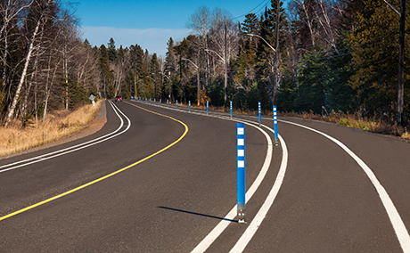 Bike path bollards - On road Multi-use path - City of Thunder Bay, ON