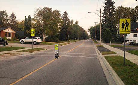 Traffic Calming example School Zone - Twonship of Scugog