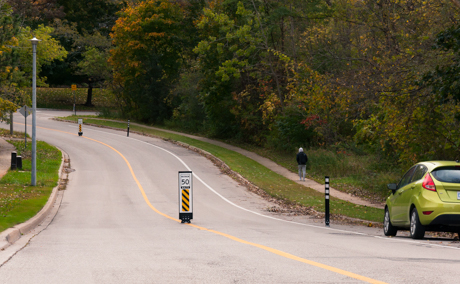 Traffic calming on a collector road - City of Cambride, ON