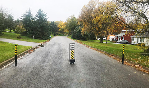 Traffic calming measure - semi-rural road - Township of Wainfleet, ON