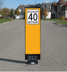 Balise de limite de vitesse P-70-4-B Maximum 40 Secteur Tome V